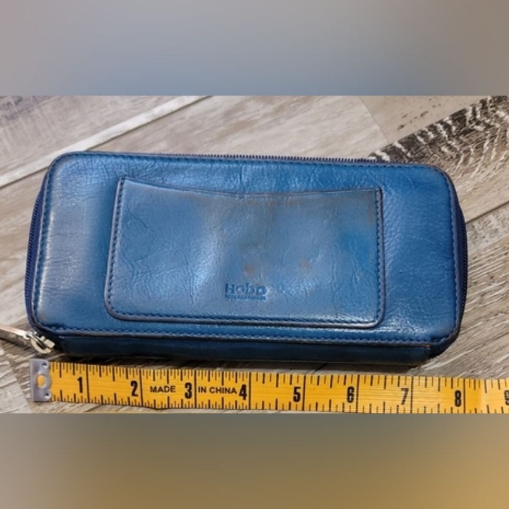Hobo Blue Leather Wallet - Picture 3 of 6